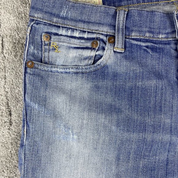 Polo Ralph Lauren Tompkins Skinny Jeans Women's 31 Distressed Ripped Faded Wash - Picture 6 of 16